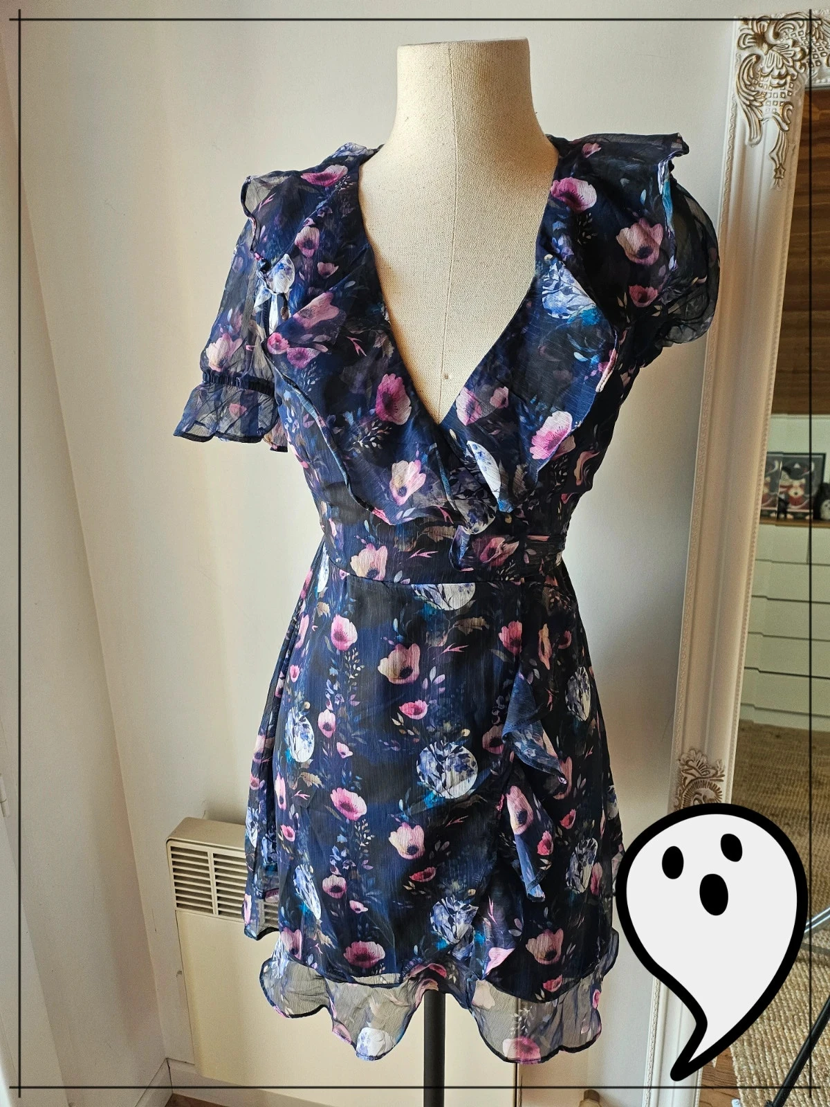 Robe killstar a fleur goth gothic witchy floral froufou